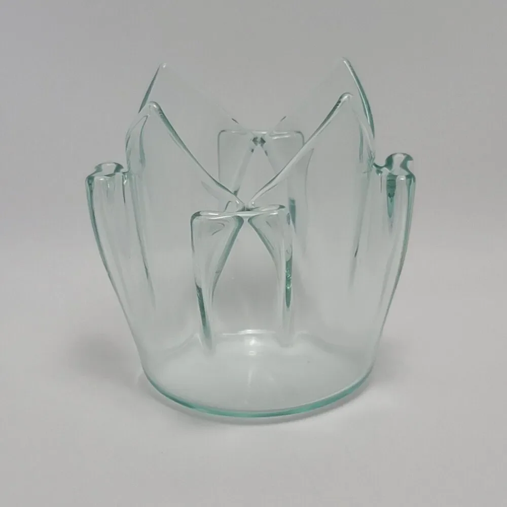 Plexiglass Handkerchief Vase Lucite Acrylic Mid Century Modern Glass Ruffled